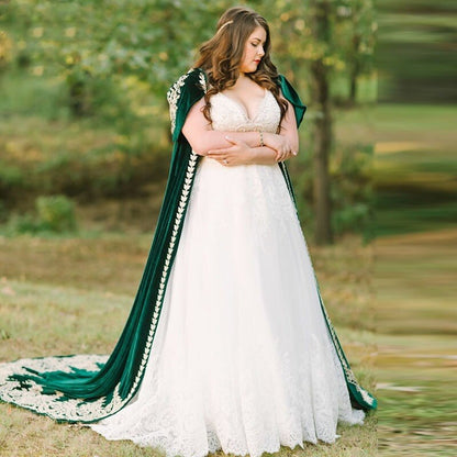 Gold Velvet Bride Cloak