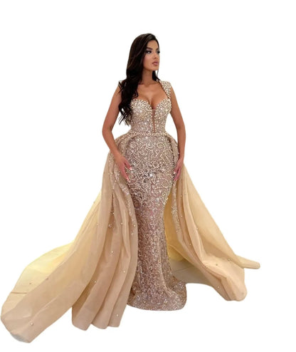 Elegant Champagne Mermaid Dress